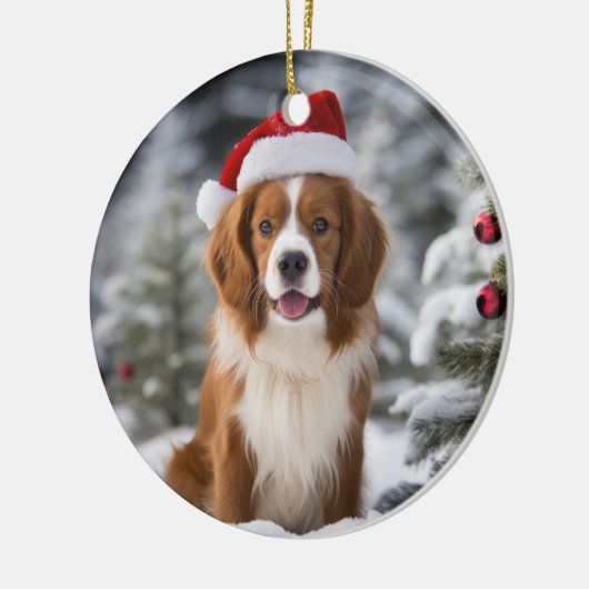 Kooikerhondje Hond Kerst Keepsake Keramisch Ornament (Links)