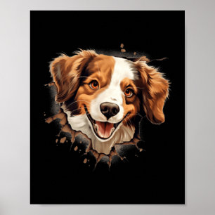 Kooikerhondje-hond Moeder Vader Kijkende Puppy Poster