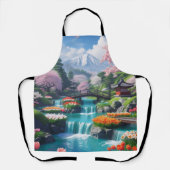 Kook met rust - Serene Mountain Garden Schort (Voorkant)