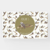 Kookaburra Australische vogel Eucalyptus Verjaarda Spandoek (Horizontaal)