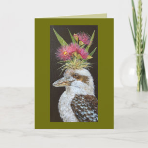 kookaburra avec carte eucalyptus