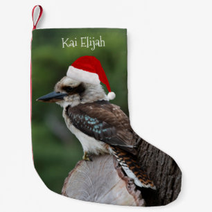 Kookaburra Bird Animal Red Santa Hat Kerstmis Kleine Kerstsok