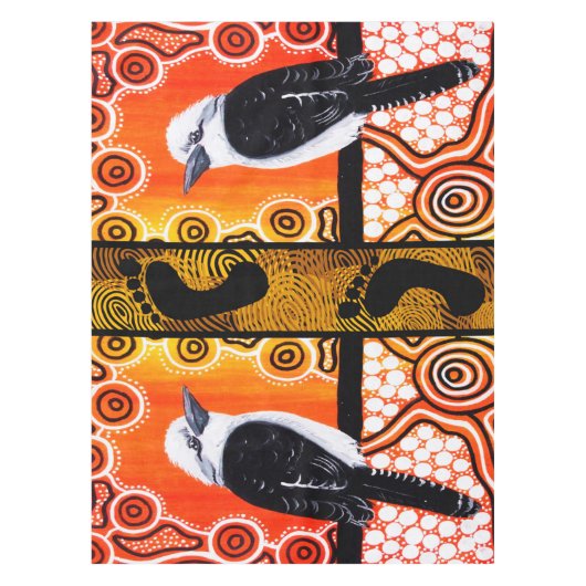 Kookaburra Dreaming Aboriginal Art Tafelkleed (Voorkant)