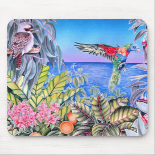 Kookaburra en Rainbow Lorikeets Muismat