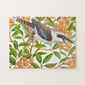 Kookaburra riant dans le puzzle d'arbre de gomme (Horizontal)