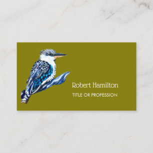 Kookaburra waterverf schilderij van Australisch vo Visitekaartje