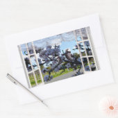 Kookaburras in mijn raam, rechthoekige sticker (Envelop)