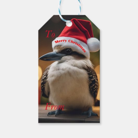 "Kookaburras' kerstlied" Cadeaulabel (Voorkant)