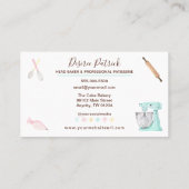 Kookbakkerij Glitter Driving Baker Visitekaartje (Achterkant)