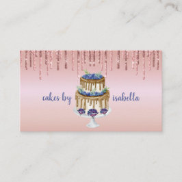 Kookbakkerij Schaak Glitter Drift Roos Gold Visitekaartje