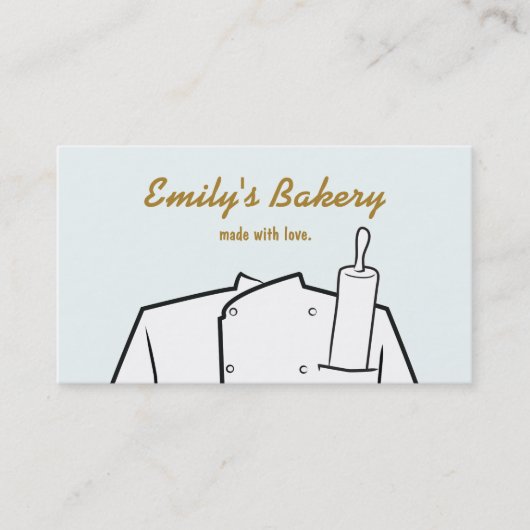 Kookbakkerij Schaak Rolling Pin Visitekaartje (Voorkant)
