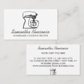 Kookbakkerij zelfgemaakte voedselrecepten visitekaartje (Voorkant / Achterkant)