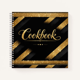 Kookboek - Receptenboek met Black Gold Script Notitieboek