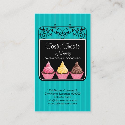 Kookcake Bakery Storefront Sign Visitekaartje (Voorkant)