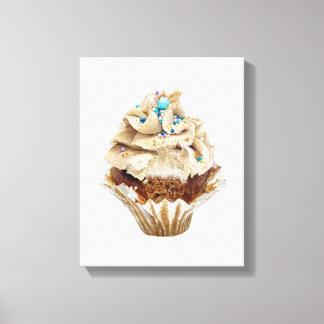 Kookcake met de hand getekende potlood Crayon Art  Canvas Afdruk