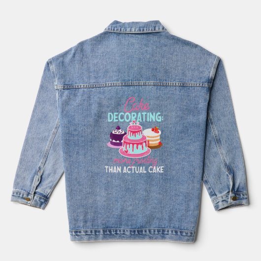 Kookdecorcerend vorst- en ijsvormingsontwerp denim jacket (Achterkant)