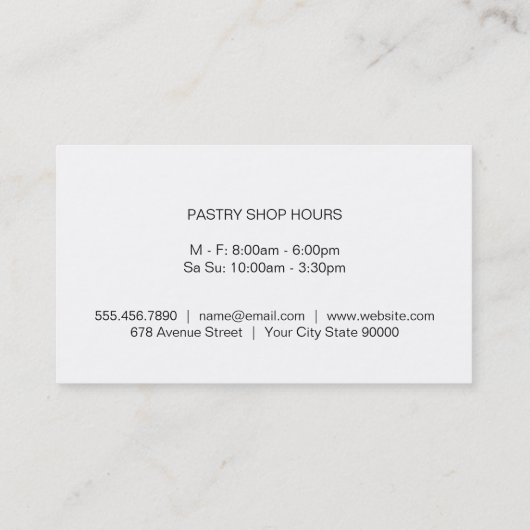 Kookgereedschap | Culinair | Ober | Catering Visitekaartje (Achterkant)