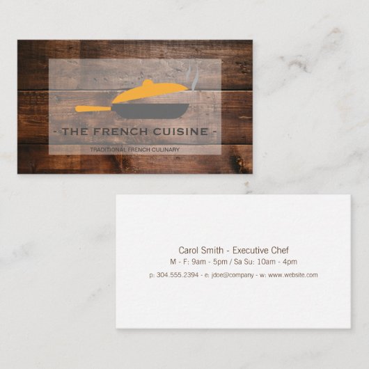 kookgerei | chef-kok visitekaartje (Voorkant / Achterkant)