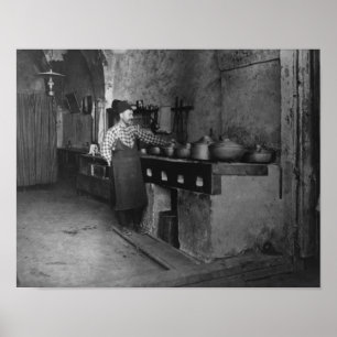 Kookgerei in de foto van het Turkse restaurant Poster