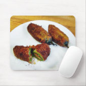 Kookgerei met gefluisterde Jalapenos Peppers Muismat (Met muis)