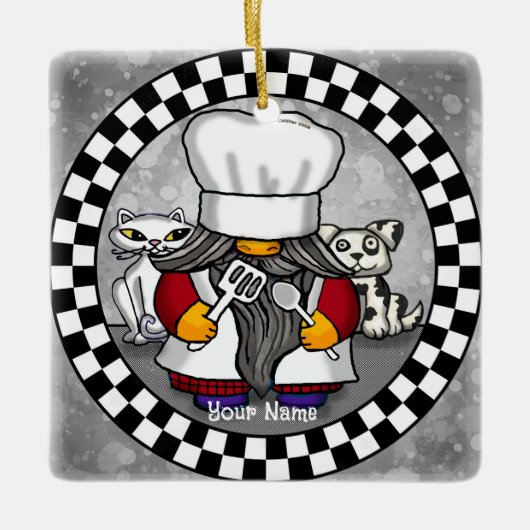 Kookgnoom keramisch ornament (Voorkant)
