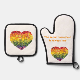  kookhandschoenen – hittebestendig ovenwant & pannenlap set