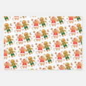 Kookie met kerstcadeau inpakpapier vel (Voorkant)