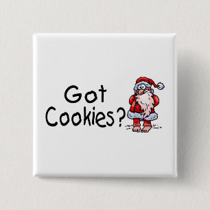 Kookies Santa Vierkante Button 5,1 Cm