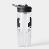 Kookkat in wollen Pet op maat Waterfles (Rechts)