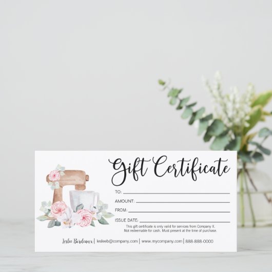 Kookklasse Bakkerij Cadeaubon (Staand voorkant)