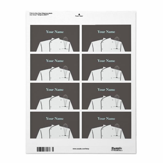 Kooklabel Etiket (Full Sheet)