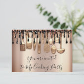 Kookpartij Chef Kitchen Roos Gold Drivers zwart Kaart (Staand voorkant)