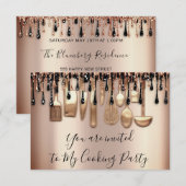 Kookpartij Chef Kitchen Roos Gold Drivers zwart Kaart (Voorkant / Achterkant)