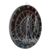 Kookplaat - Abstracte foto Dartbord (Voorkant Links)