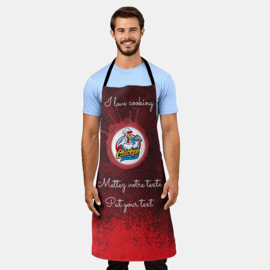 Kookplaat van Poulet Grill Master Schort (Gedragen)