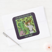 Kookplaat Vierkante Sticker (Envelop)