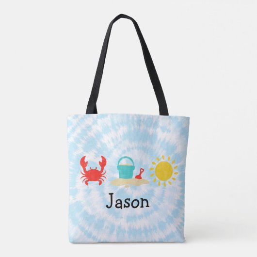 Kookplaten Waterverf Beach Trio Tie Dye Canvas tas (Achterkant)