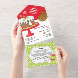 Kookrecept voor kerstcadeautjes  all in one uitnodiging