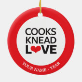Kooks Knead Love Keramisch Ornament (Achterkant)