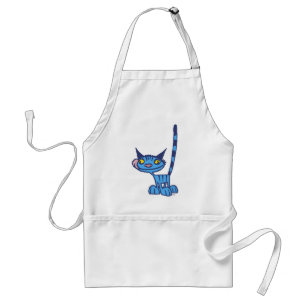 Kookschort van cartoon met blauw kookvat standaard schort