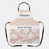 Kookt Apron voor Vrouw in Kleuren van Perzikkleurs Schort (Voorkant)