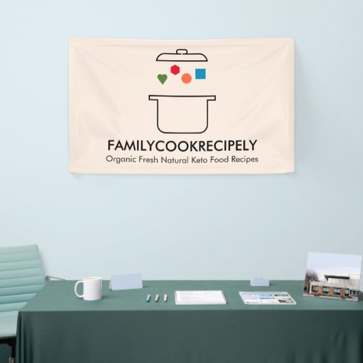 Kookt pot geometrisch voedsel in keto spandoek (Beurs)