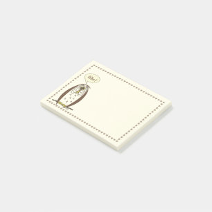 Kooky Cartoon Owl Heart Lijst Post-it® Notes