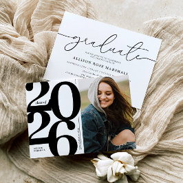 Kool 2026 Foto Afstudeerfeest Uitnodiging