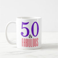 Kool 50 & Fabulous Verjaardag Typography Design