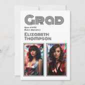 Kool 70s typografie Retro Disco Afstudeerfeest Kaart (Voorkant)