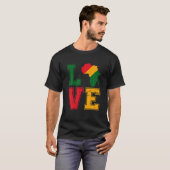 Kool Africa Map for Men Traditional Love Ar T-shirt (Voorkant volledig)