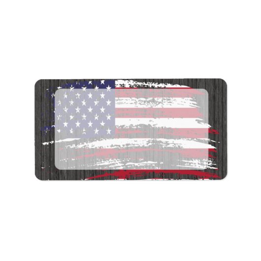 Kool-Amerikaans vlaggenontwerp Etiket (Voorkant)