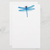 Kool Blue Dragonfly Stationery Briefpapier (Voorkant / Achterkant)
