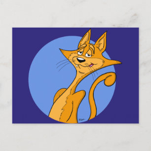 Kool Cartoon Kat Briefkaart